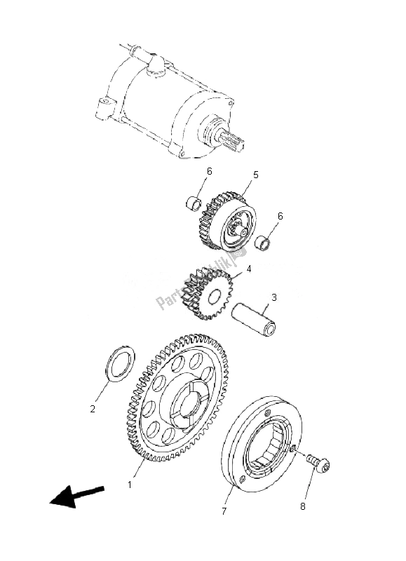 Wszystkie części do Rozrusznik Yamaha YFM 700R 2007