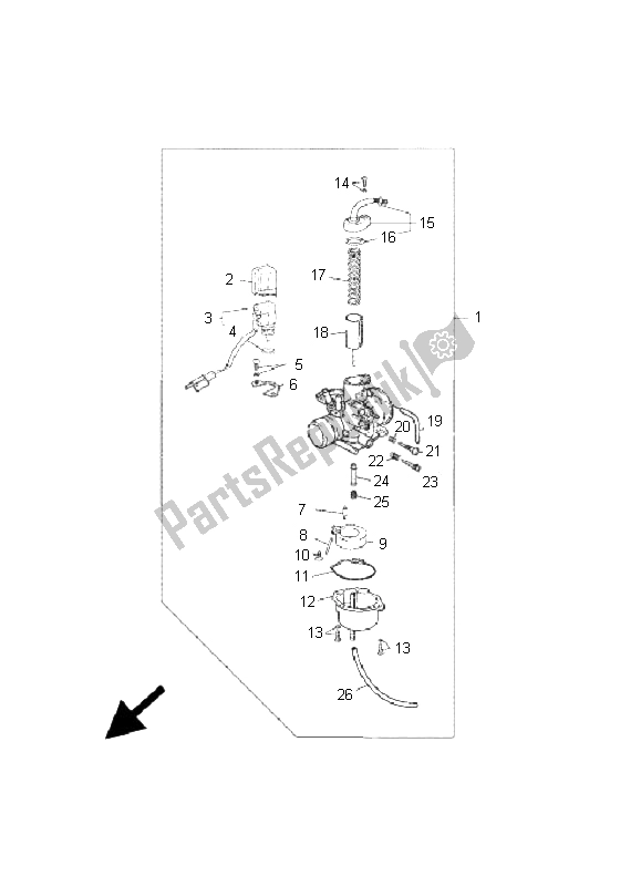 Toutes les pièces pour le Carburateur du Yamaha CS 50 AC Jogr 2005