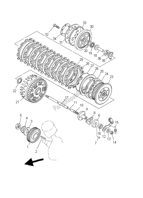 Tutte le parti per il Frizione del Yamaha BT 1100 Bulldog 2002