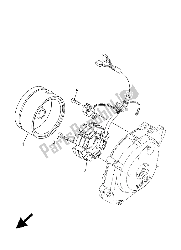 All parts for the Generator of the Yamaha YBR 125 ED 2005