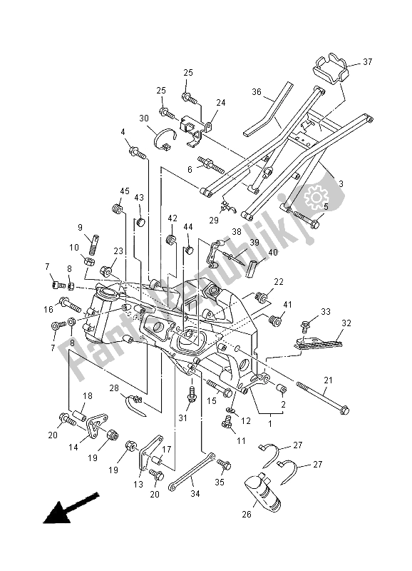 All parts for the Frame of the Yamaha TZ 250 2000