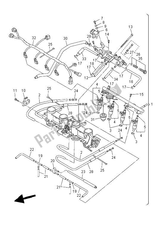 All parts for the Intake 2 of the Yamaha FZ6 N 600 2004