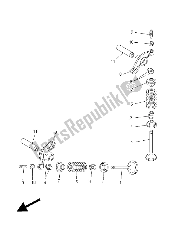 All parts for the Valve of the Yamaha TT R 125E SW LW 2012