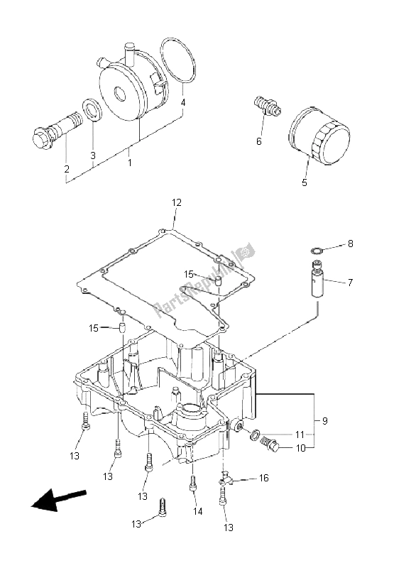 Tutte le parti per il Filtro Olio del Yamaha FZ6 SA Fazer 600 2006