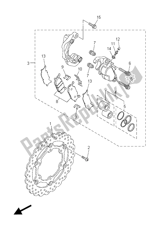 Tutte le parti per il Pinza Freno Anteriore del Yamaha XVS 950 CR 2015