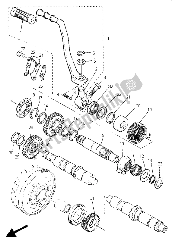 Tutte le parti per il Antipasto del Yamaha SR 500 1995