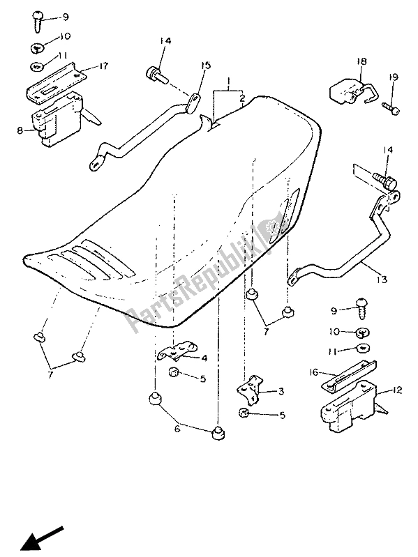 Toutes les pièces pour le Siège du Yamaha XJ 900 1990