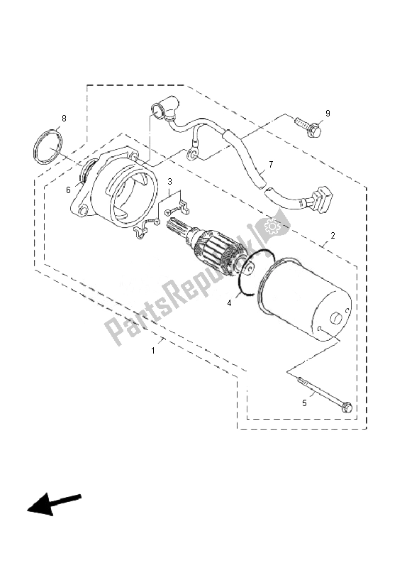 Toutes les pièces pour le Demarreur du Yamaha YN 50F 4T Neos 2010