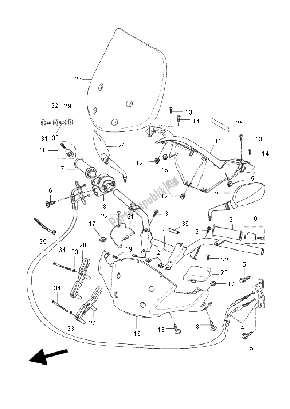 Wszystkie części do Uchwyt Kierownicy I Kabel Yamaha VP 125 X City 2011