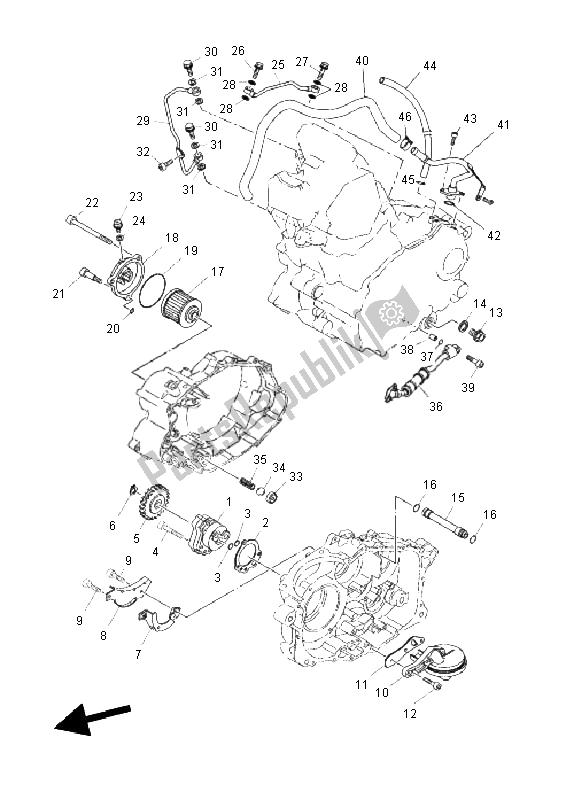 All parts for the Oil Pump of the Yamaha MT 03 660 2011