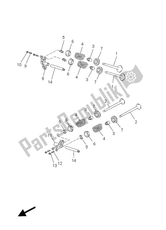 Toutes les pièces pour le Soupape du Yamaha VP 125 X City 2012