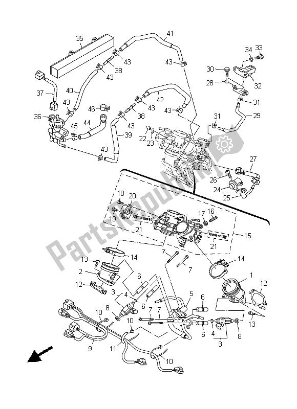 Todas las partes para Consumo de Yamaha XV 1900A 2013
