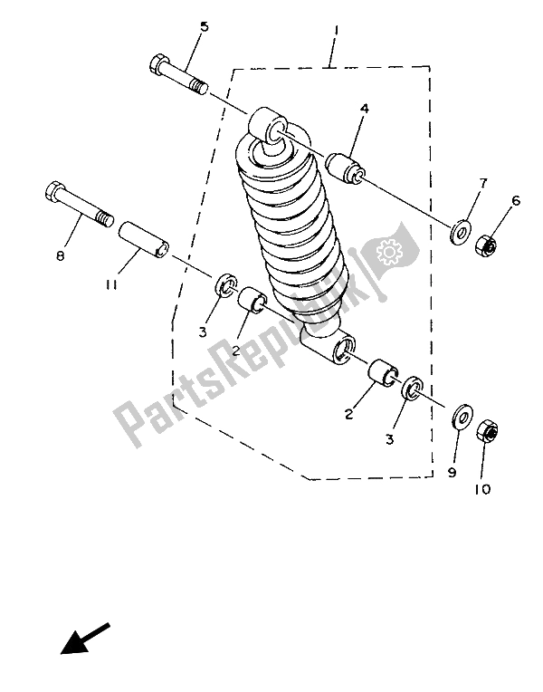 Tutte le parti per il Sospensione Del Braccio Posteriore del Yamaha TZR 125 1993