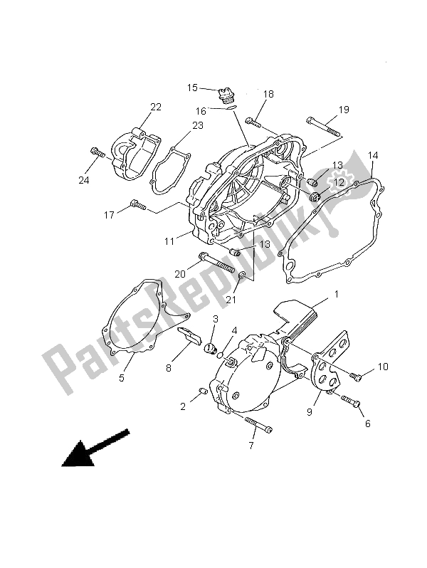 Todas las partes para Tapa Del Cárter 1 de Yamaha DT 125 RE 1998