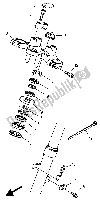 Tutte le parti per il Timone del Yamaha TDR 125 1995