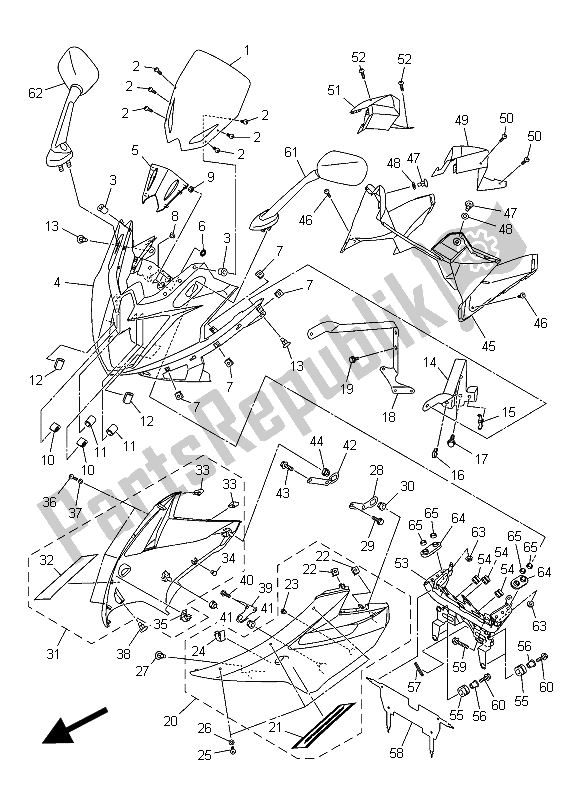 Wszystkie części do Os? Ona Yamaha XJ6 SA 600 2015