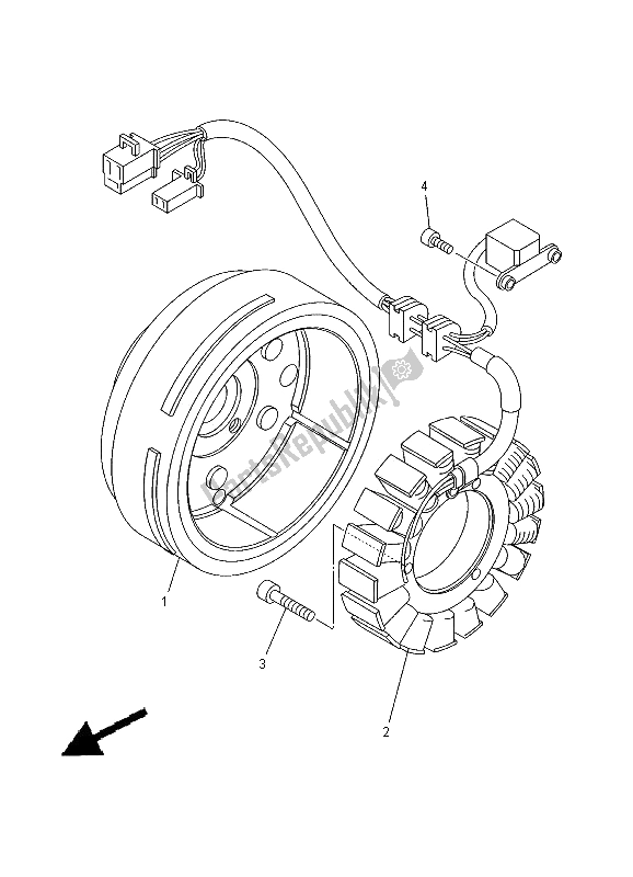 Todas las partes para Generador de Yamaha XVS 1100 Dragstar 2000