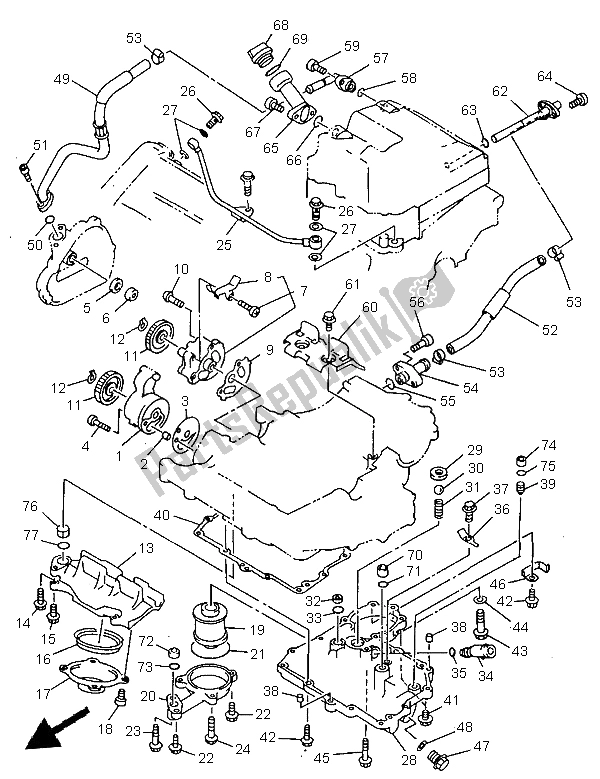 Tutte le parti per il Pompa Dell'olio del Yamaha TRX 850 1997