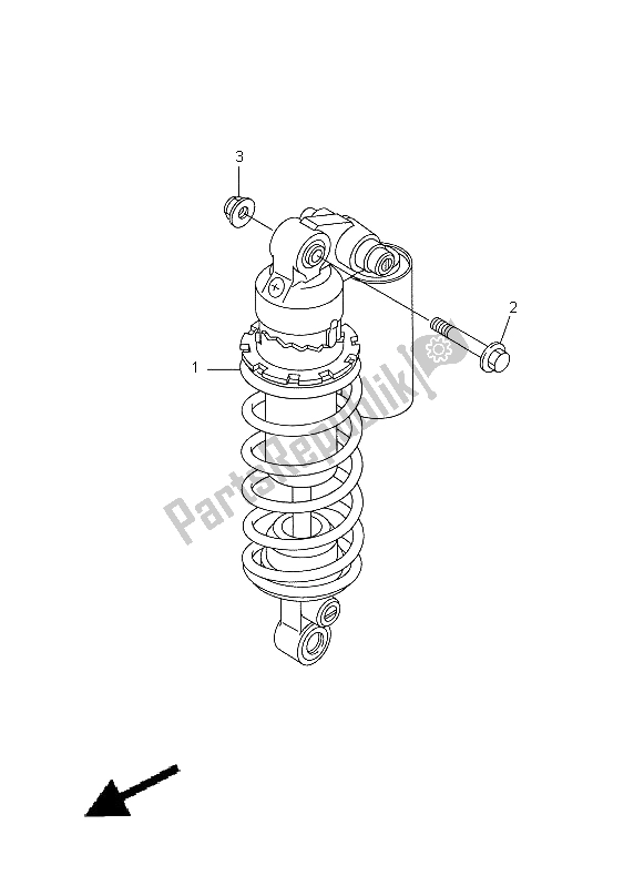 Toutes les pièces pour le Suspension Arrière du Yamaha YZF R1 1000 1998