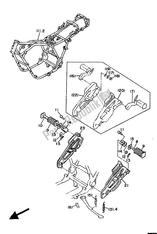 Todas las partes para Alternativo (chasis) (para Ser) de Yamaha XJ 600 1986