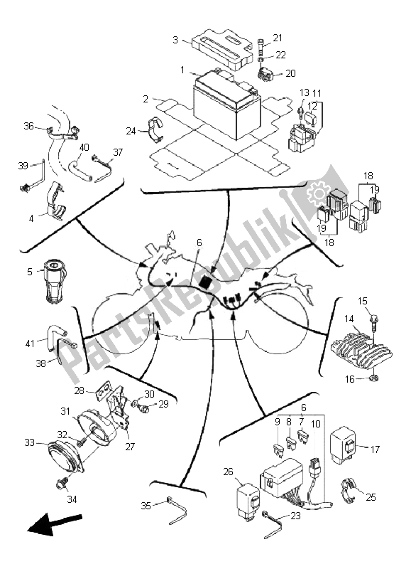 Tutte le parti per il Elettrico 2 del Yamaha VMX 17 1700 2010