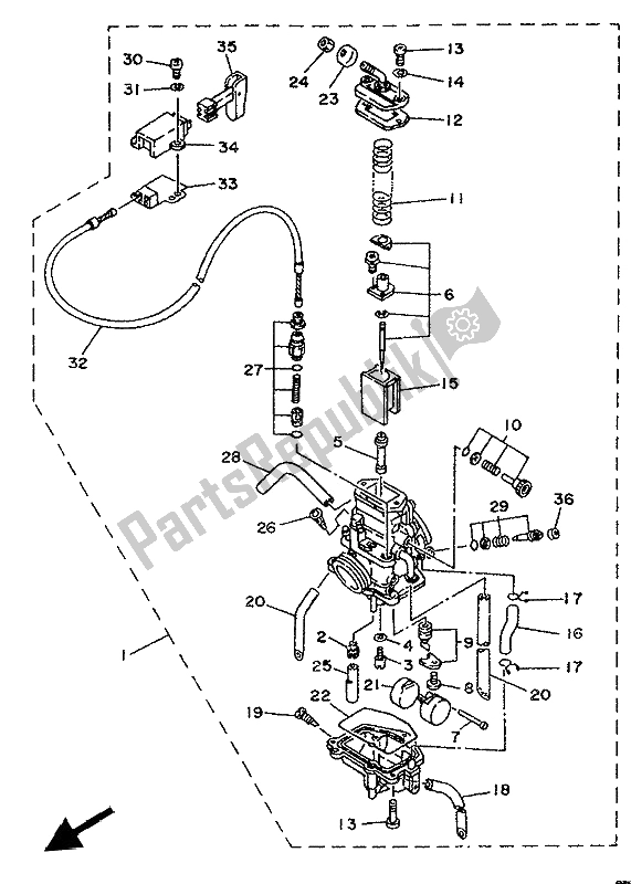 Tutte le parti per il Alternato (carburatore) del Yamaha TZR 125 1993