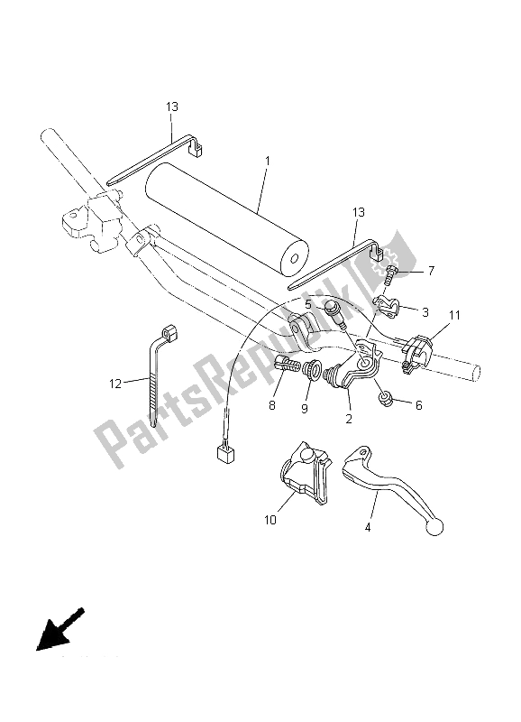 Toutes les pièces pour le Interrupteur Et Levier De Poignée du Yamaha YZ 125 2005