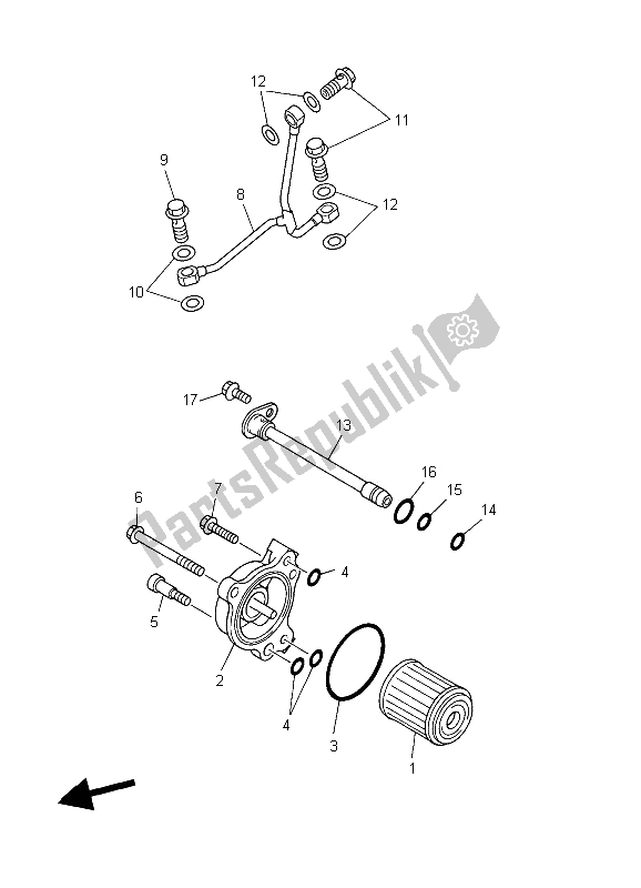 Tutte le parti per il Filtro Olio del Yamaha WR 450F 2006