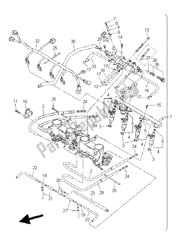 Tutte le parti per il Immissione 2 del Yamaha FZ6 S 600 2006