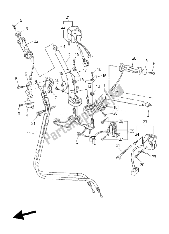 Tutte le parti per il Maniglia E Cavo Dello Sterzo del Yamaha FJR 1300 AS 2010