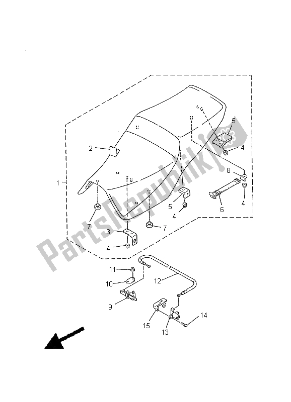 Todas las partes para Asiento de Yamaha FZS 600 SP 2000