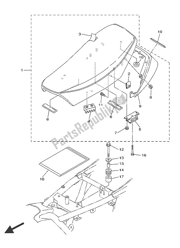 Tutte le parti per il Posto A Sedere del Yamaha SR 400 2016