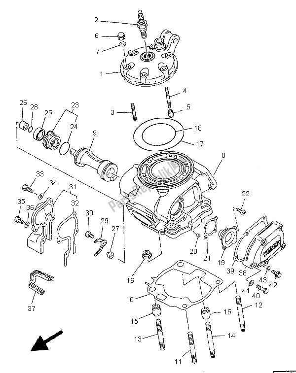 Todas las partes para Cabeza De Cilindro de Yamaha YZ 250 1998