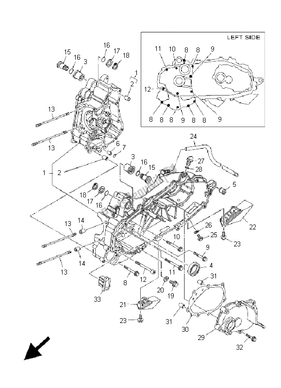 Wszystkie części do Korbowód Yamaha YP 400A Majesty 2009