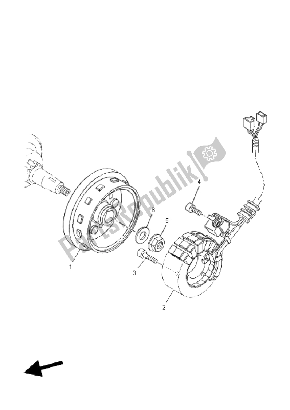 All parts for the Generator of the Yamaha YZF R 125 2011