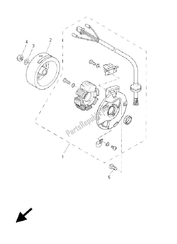 Todas as partes de Gerador do Yamaha EW 50N Slider 2009