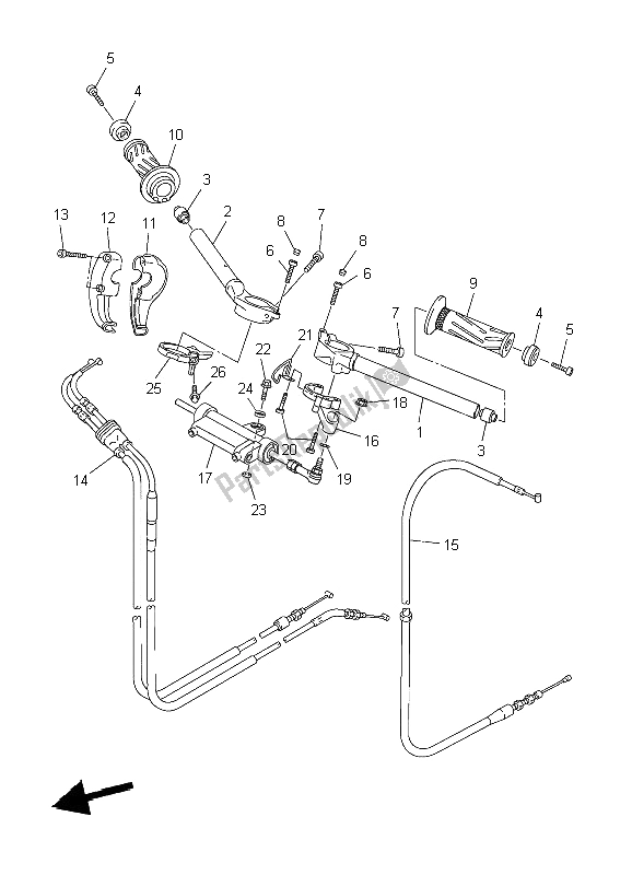 Wszystkie części do Uchwyt Kierownicy I Kabel Yamaha YZF R1 1000 2006