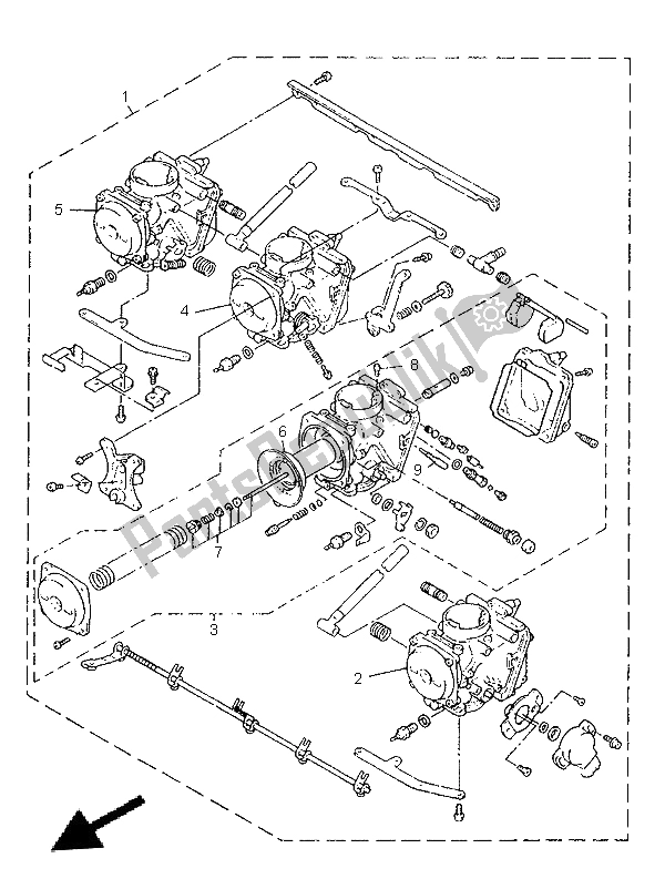 Toutes les pièces pour le Moteur Alternatif (balayage) du Yamaha XJ 600N 1996