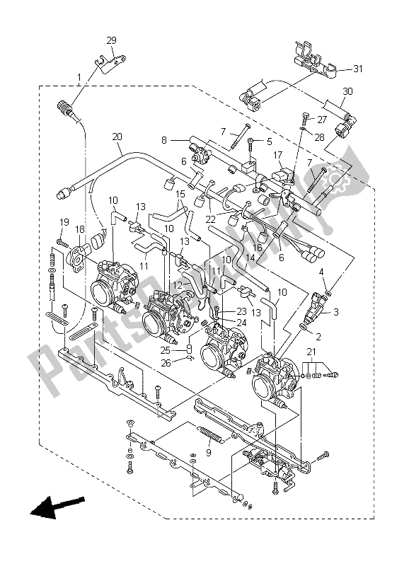 Tutte le parti per il Immissione 2 del Yamaha FJR 1300 2004