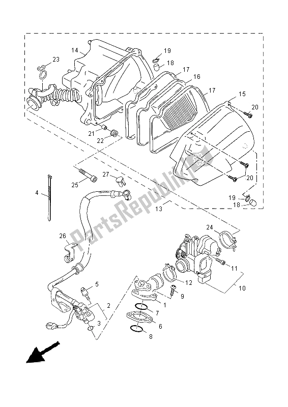 Wszystkie części do Wlot Yamaha NS 50F Aeorox 4 2014