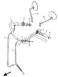 stuurhendel en kabel (omhoog)