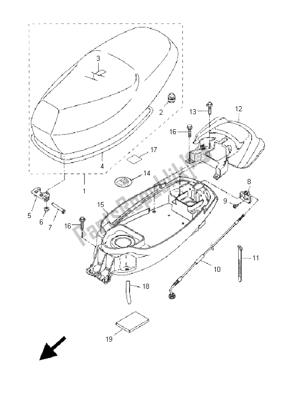 Todas las partes para Asiento de Yamaha CW 50N BWS 2009