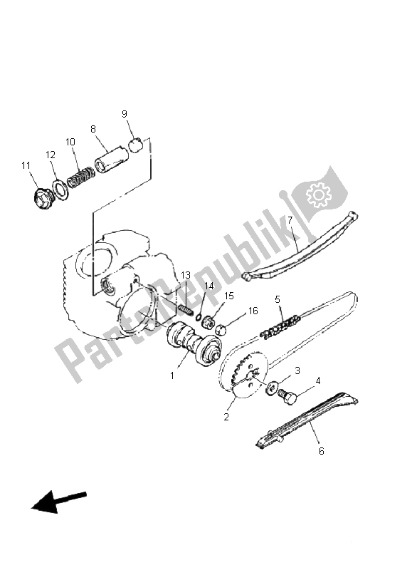 All parts for the Camshaft & Chain of the Yamaha YFM 80R 2006