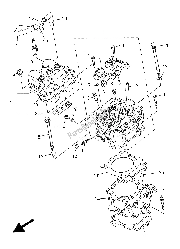 Todas las partes para Cilindro de Yamaha WR 450F 2013