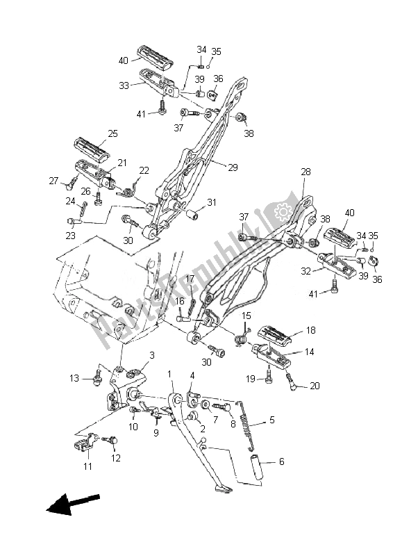 Todas las partes para Soporte Y Reposapiés de Yamaha TDM 900A 2010