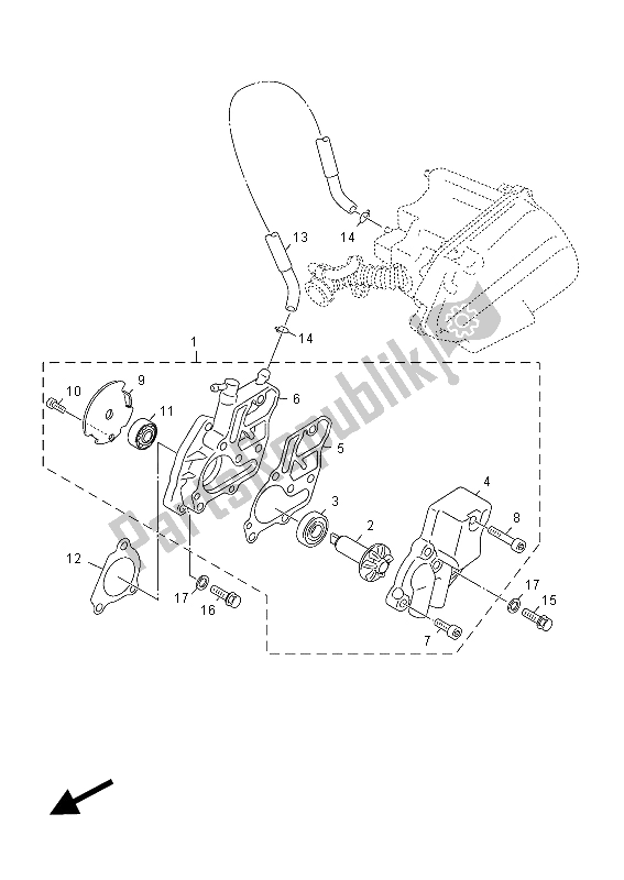 Todas las partes para Bomba De Agua de Yamaha YN 50 FU 2015
