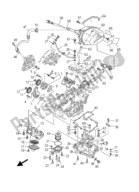 Todas las partes para Bomba De Aceite de Yamaha TDM 900 2003