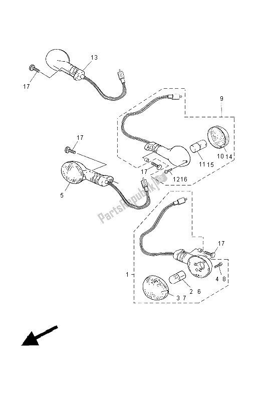 Toutes les pièces pour le Lumière Clignotante du Yamaha DT 125R 2004