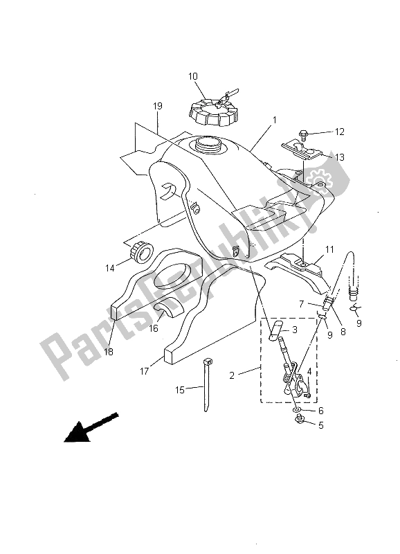 Toutes les pièces pour le Réservoir D'essence du Yamaha DT 125R 2000