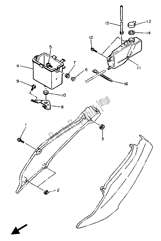 Toutes les pièces pour le Capot Latéral 2 du Yamaha FZR 1000 1993